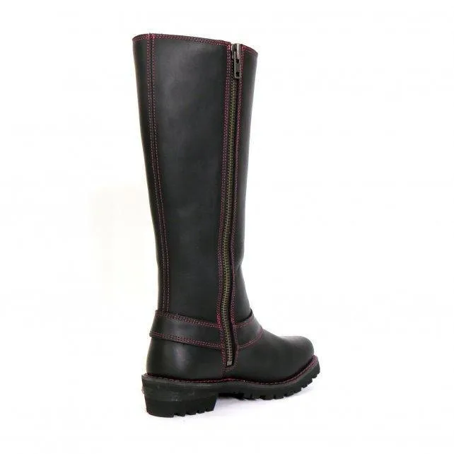 Hot Leathers Women's 14" Knee High Harness Boots With Side Zipper